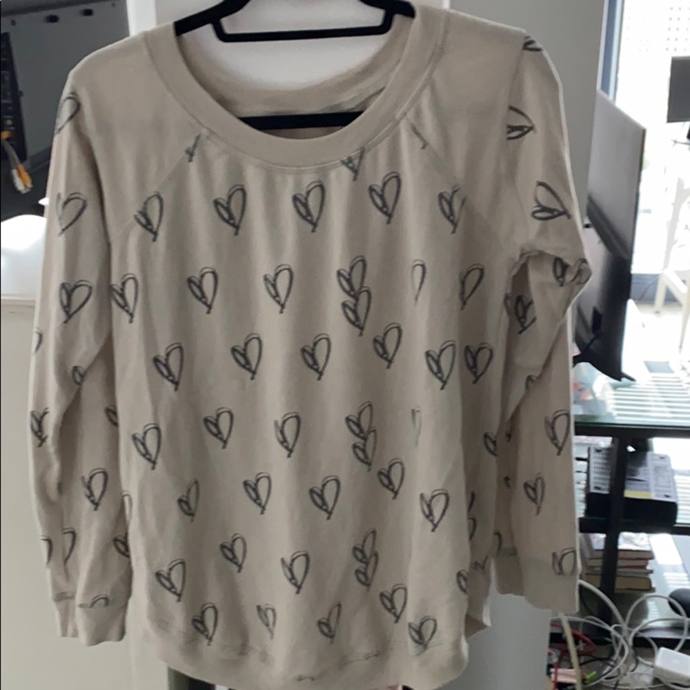 Chaser brand heart sweater